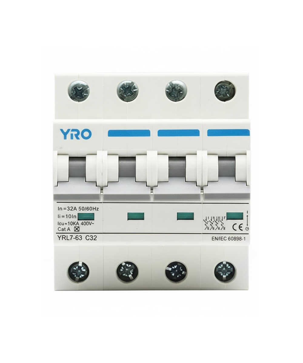 Interruptor Automático YRO YRL7-63 6kA 4P 63A 6kA 230/400V AC - Vista principal