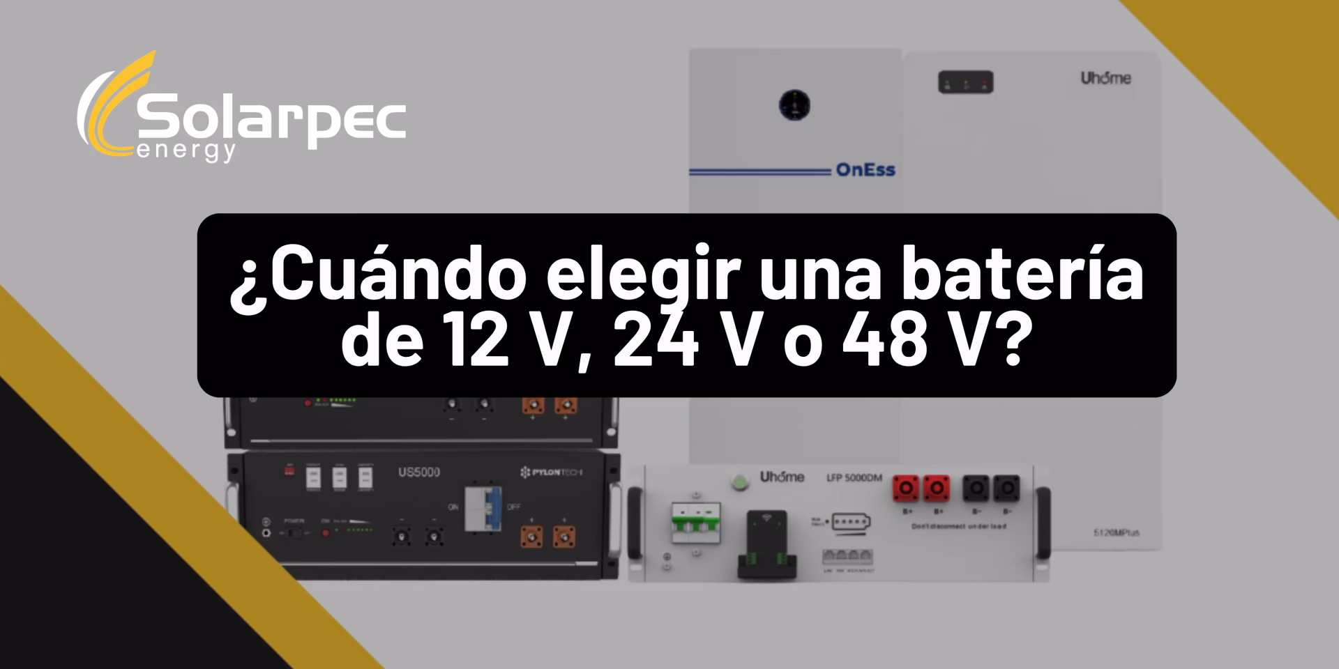 ¿Cuándo elegir una batería de 12 V, 24 V o 48 V?