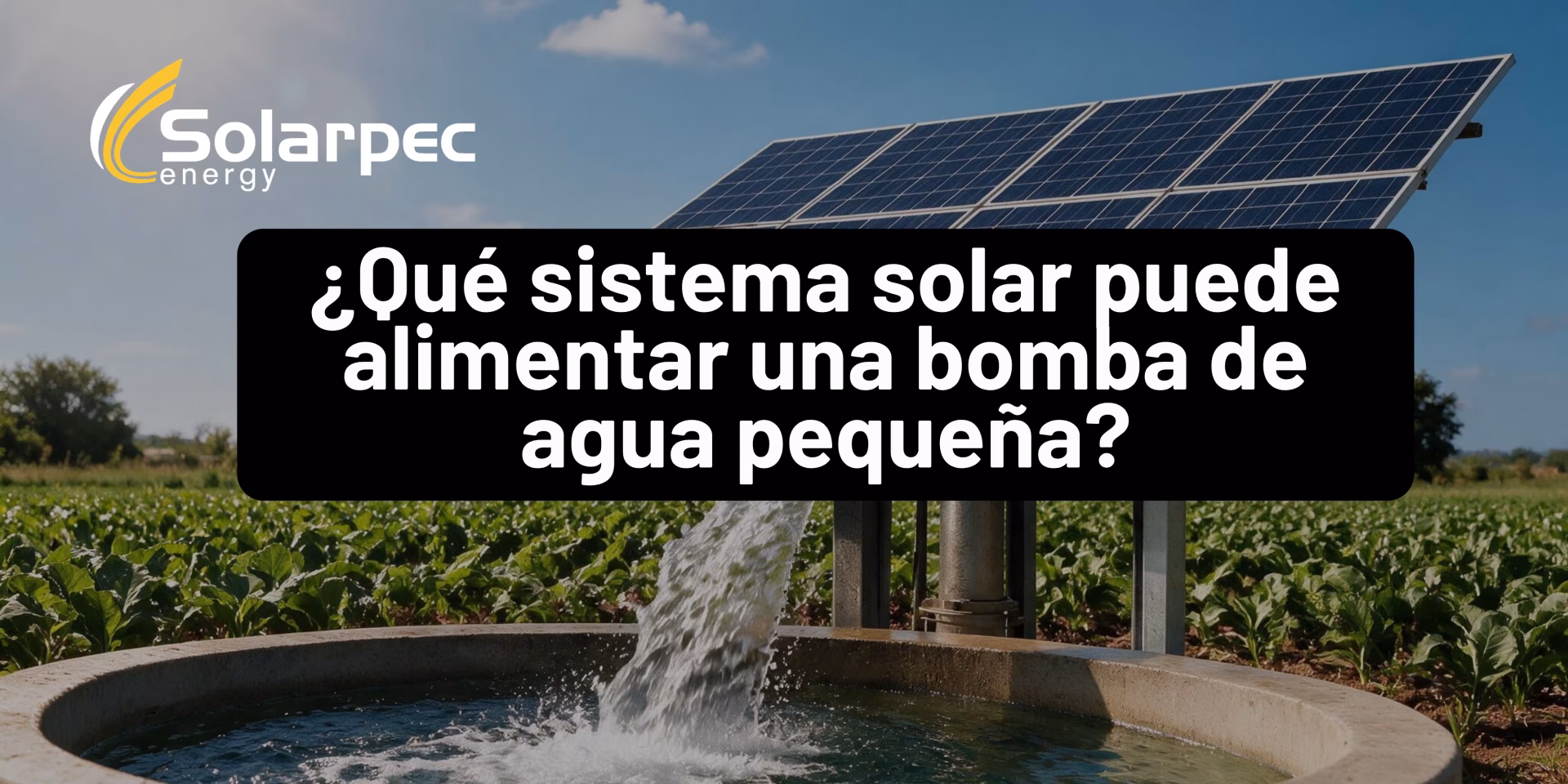 ¿Qué sistema solar puede alimentar una bomba de agua pequeña?