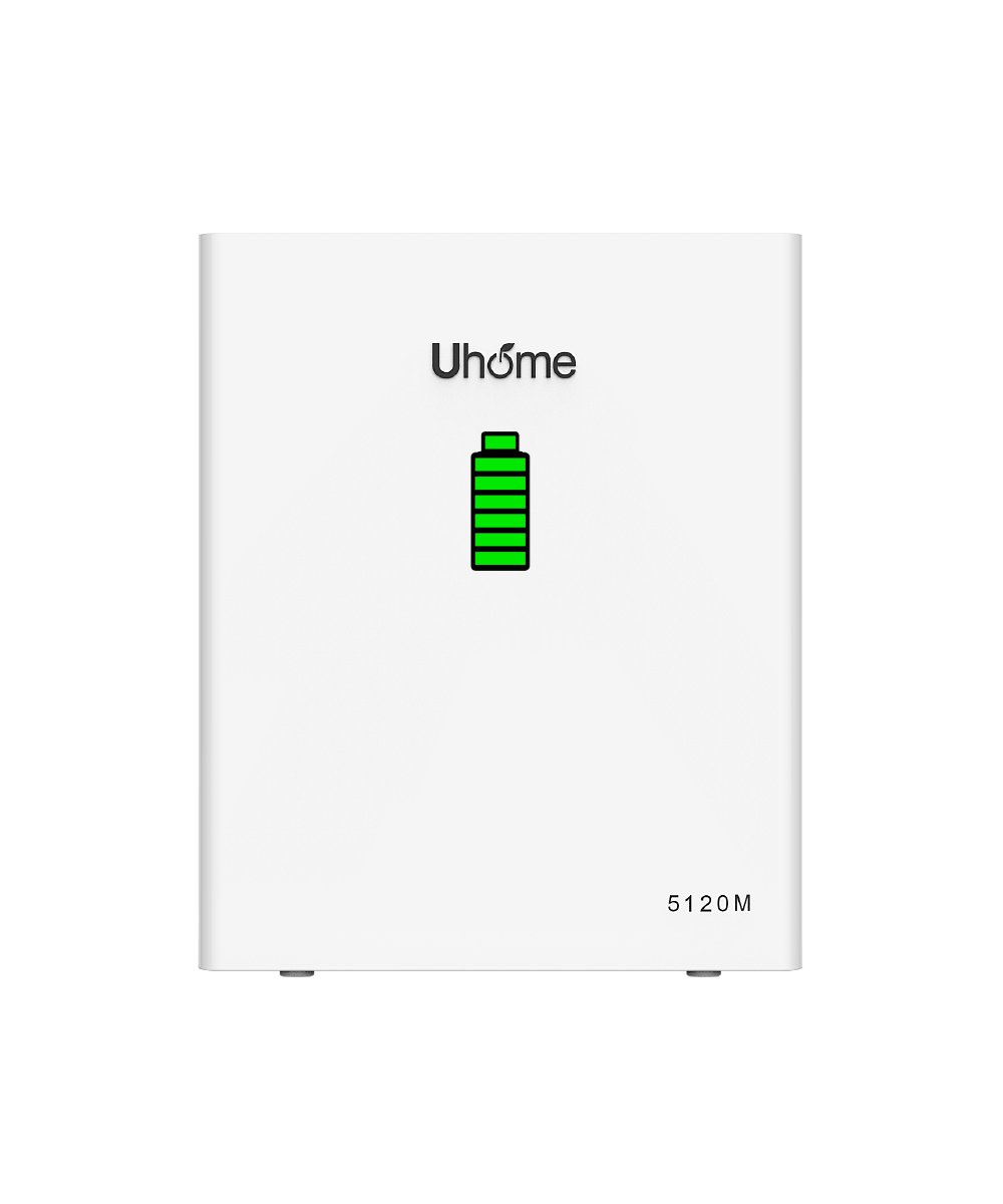 Batería Litio Estado Sólido 5kWh 48V Pared Uhome LFP 5120M