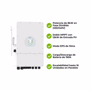 Inversor Híbrido Fase Dividida 8kW 48V Deye SUN-8K-SG02LP2-US-AM2 - Imagen 4