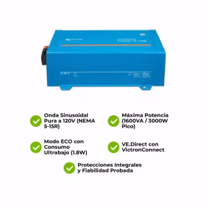 Inversor Victron Phoenix 12-1600V 120V VE.Direct NEMA 5-15R - Imagen 5
